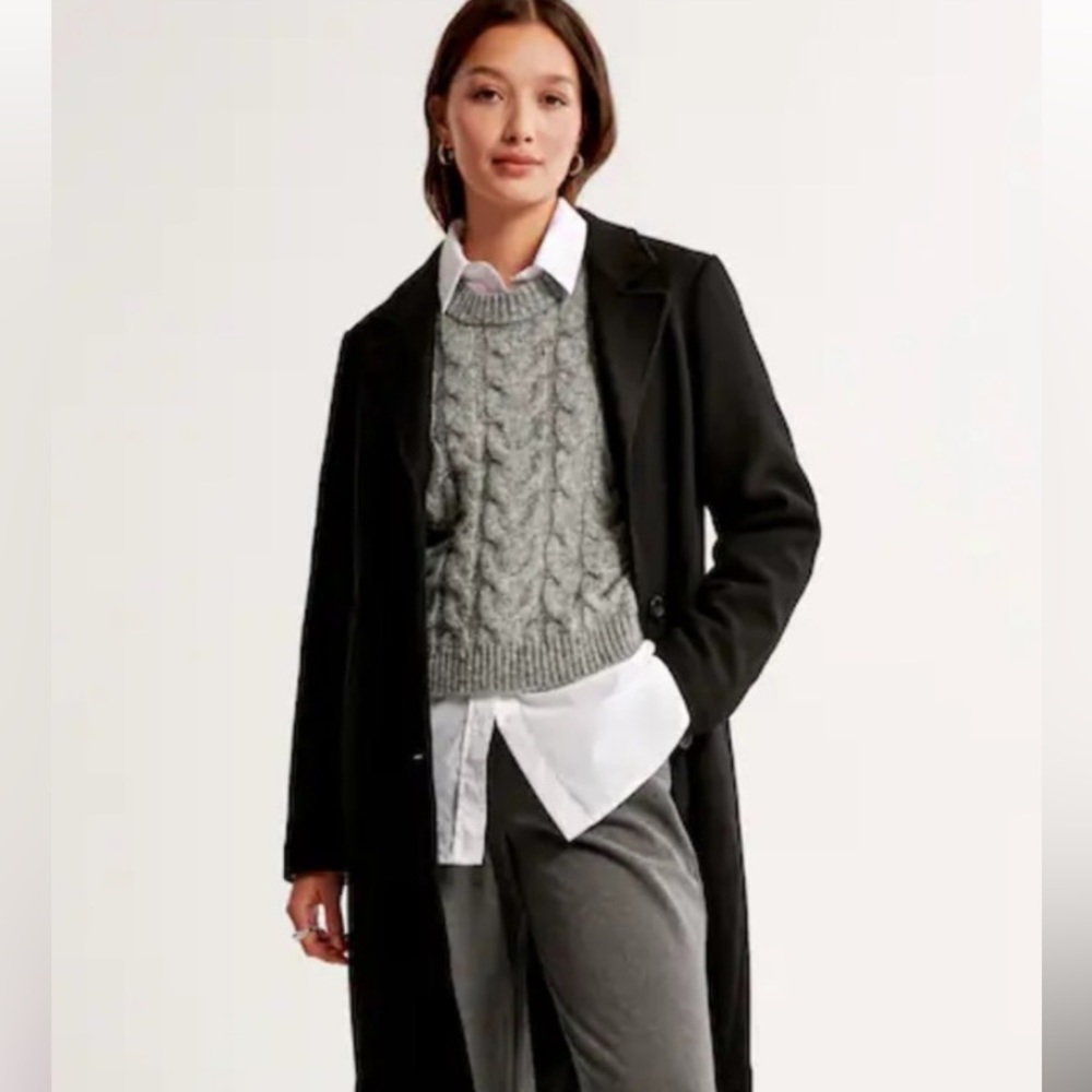Abercrombie & Fitch- Women’s Wool- Blend Coat